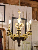 Antique carved French chandelier