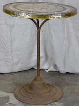 Antique French bistro table with mosaic top