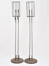 Antique 1990s Iron Tall Candle-Holders