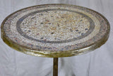 Antique French bistro table with mosaic top