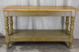 Antique French drapery table / behind couch table