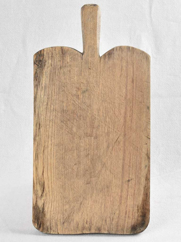 Rustic antique French cutting board with jus basin 17" x 8¾"