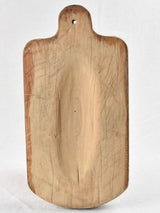 Mid century French cutting board, puzzle piece shaped - sanded 19¼ x 9¾""