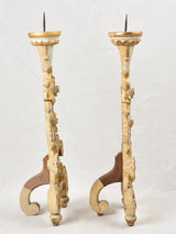 Large Pair of gilded Venetian candlesticks - 19th century 28¾"