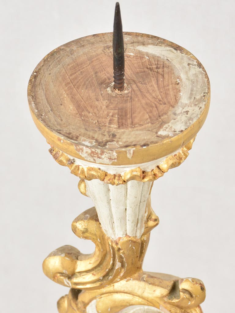 Large Pair of gilded Venetian candlesticks - 19th century 28¾"