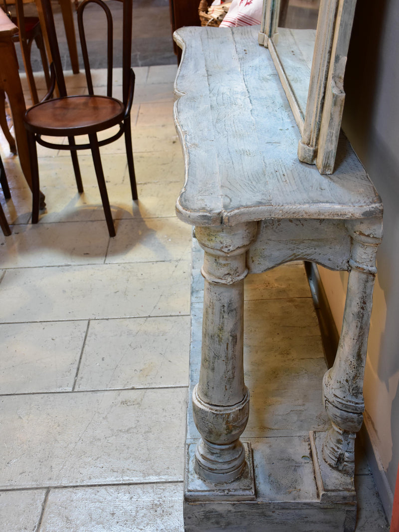French console with white patina