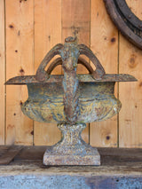 Large 19th century garden urn with arched handles