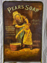 Mid century English Pears Soap metal screen