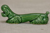 Set of twelve mid century knife rests - green poodles