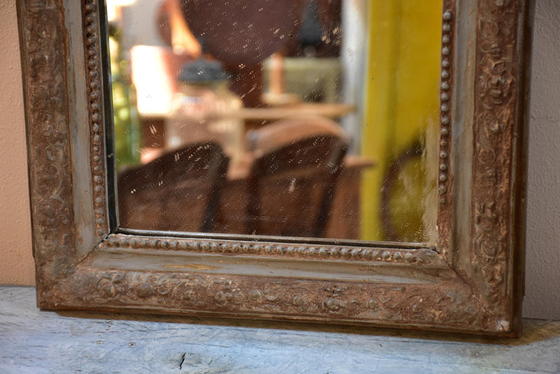Small 19th century French Louis Philippe mirror with original glass