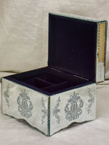 Two mid century glass jewelry boxes