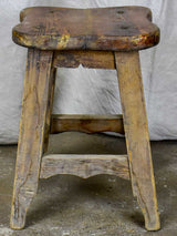 Six antique French timber stools