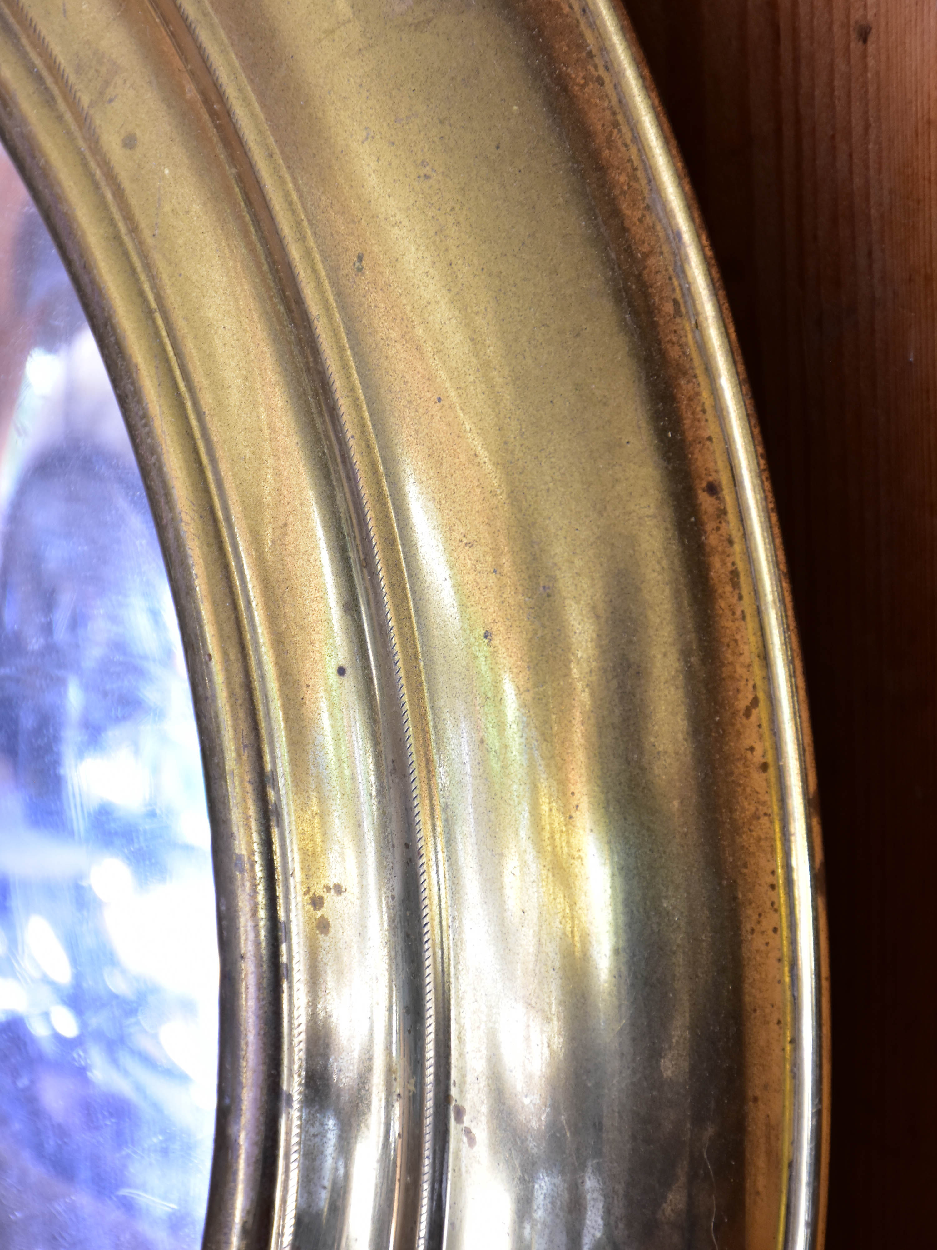 Large round French mirror - early 20th century