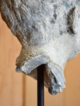 Salvaged mounted antique sculpture