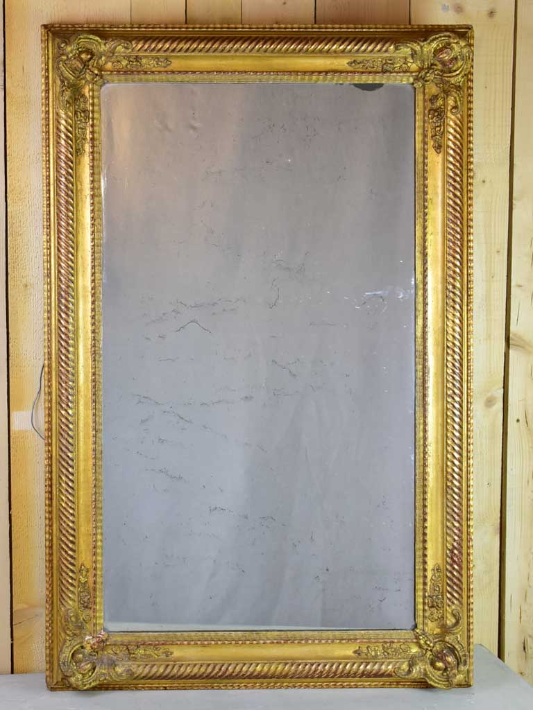 Large 19th-century French gilded mirror 32¼" x 50"