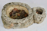 Weighty faux bois planter - 1950s - 26"