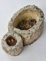 Weighty faux bois planter - 1950s - 26"
