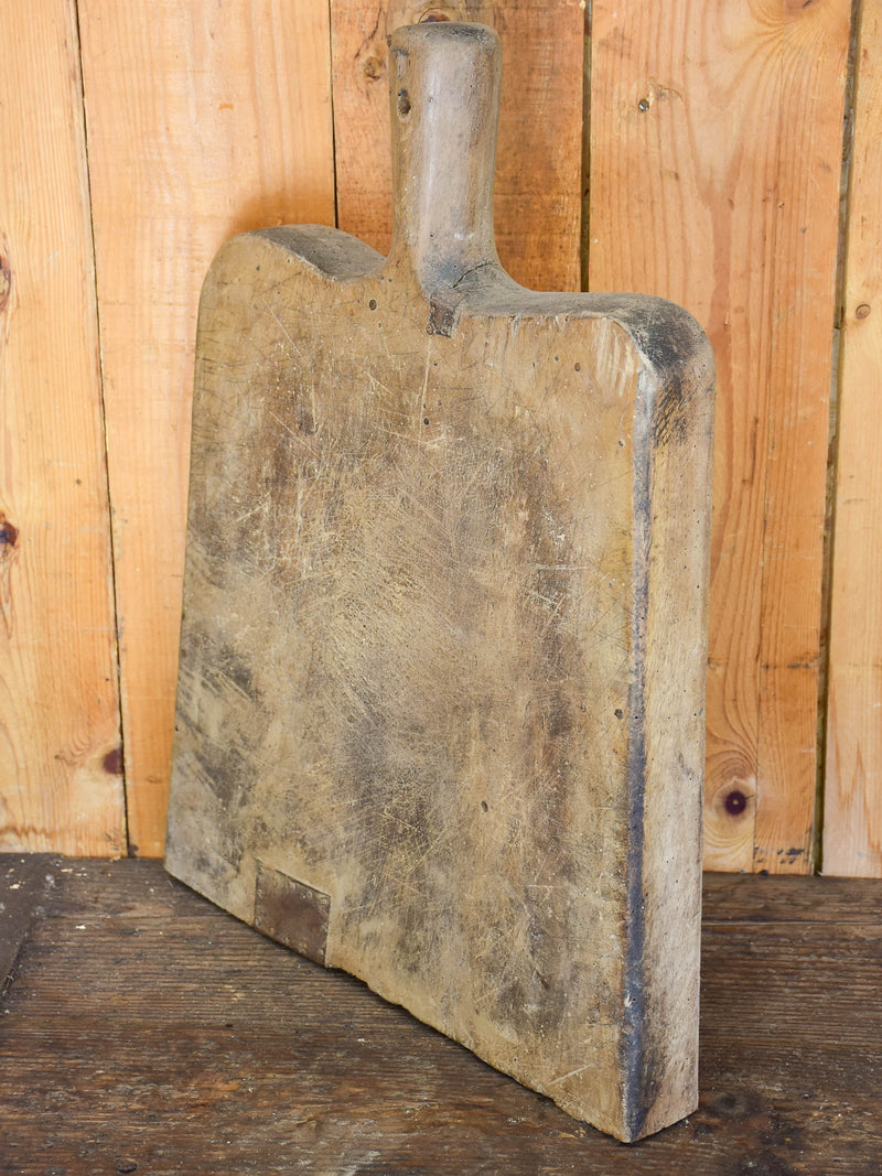 Antique French cutting board with rounded edges