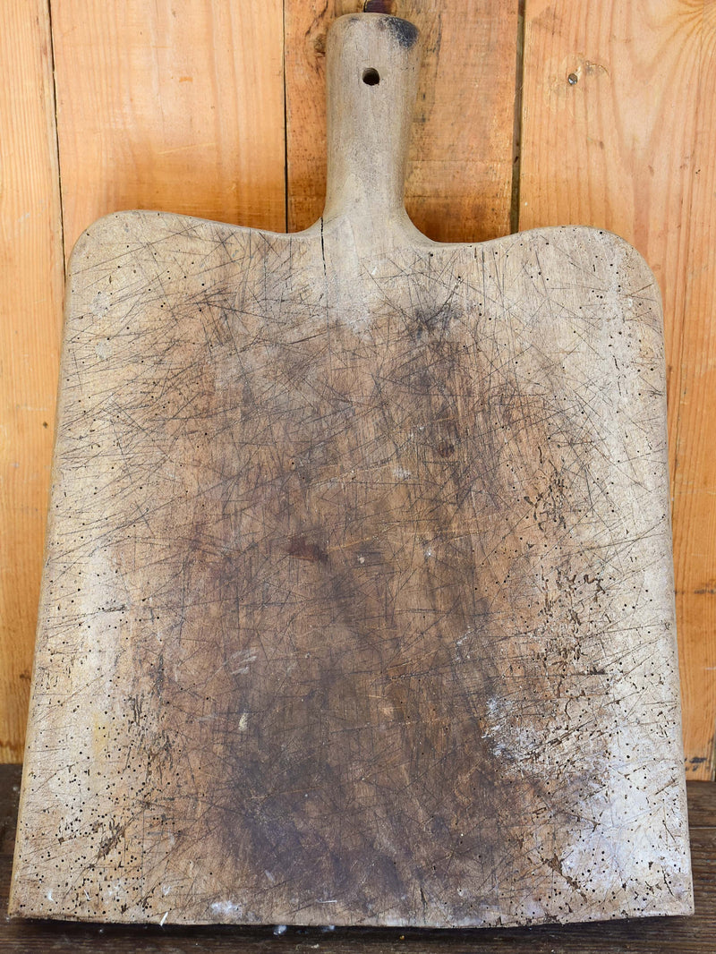 Antique French cutting board with rounded edges