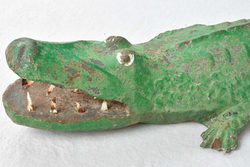 Antique cast iron crocodile sculpture / fountain 43¼"