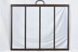 19th century wrought iron framed paneled mirror - rectangular 33½" x 42½"