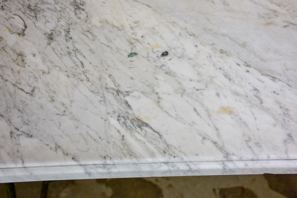 Antique French marble table - butcher's presentation table 25½" x 46¾" x 34¼"
