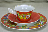 Collection of 5 cups, saucers and dessert plates - vintage Versace