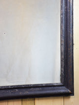 Large Louis Philippe style mirror with black painted walnut frame - 19th century 32" x 48¾"