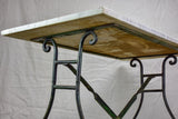 Antique French marble table - butcher's presentation table 25½" x 46¾" x 34¼"