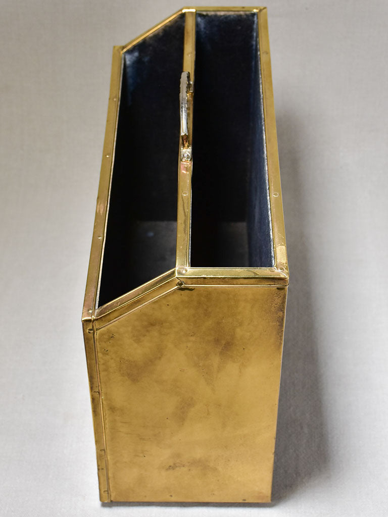 1970's brass newspaper and magazine stand