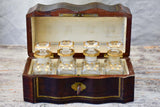 Four Antique Perfume Flasks in Wooden Box