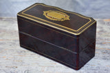 Four Antique Perfume Flasks in Wooden Box