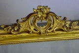 Antique French Louis Philippe mirror with gilded frame and crest 30" x 49¼"