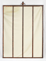 19th century wrought iron framed paneled mirror with red patina 40½" x 52¾"