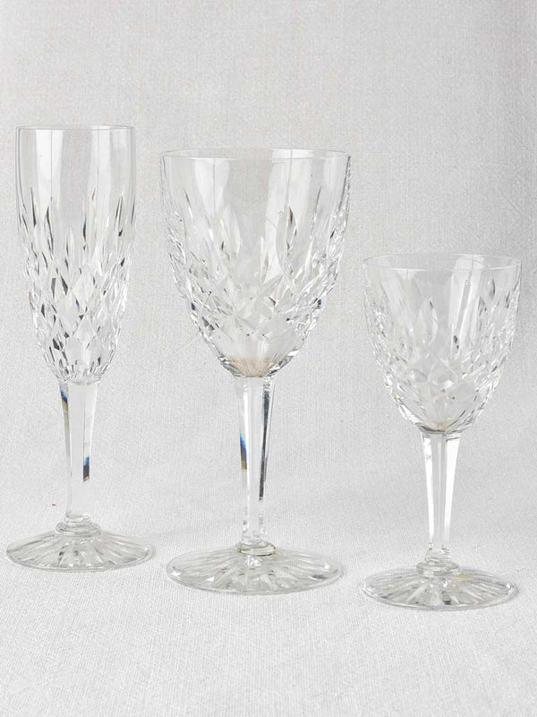 Spectacular 1950s French crystal stemware