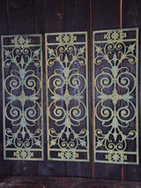 Set of 3 Napoleon III cast iron balcony balustrades 44½" x 15"
