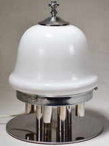 1960s Italian chrome and opaque glass table lamp 16½"
