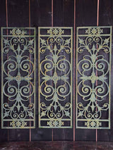 Set of 3 Napoleon III cast iron balcony balustrades 44½" x 15"