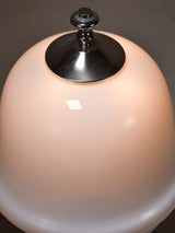 1960s Italian chrome and opaque glass table lamp 16½"