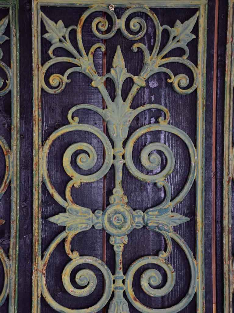 Set of 3 Napoleon III cast iron balcony balustrades 44½" x 15"