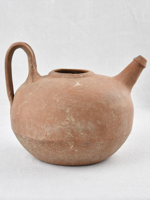 Antique terracotta French water pitcher