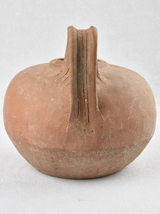 Rustic handcrafted terracotta village water pitcher