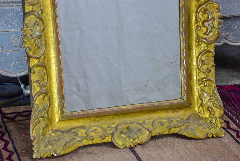 Louis XIV giltwood mirror 35" x 20½"
