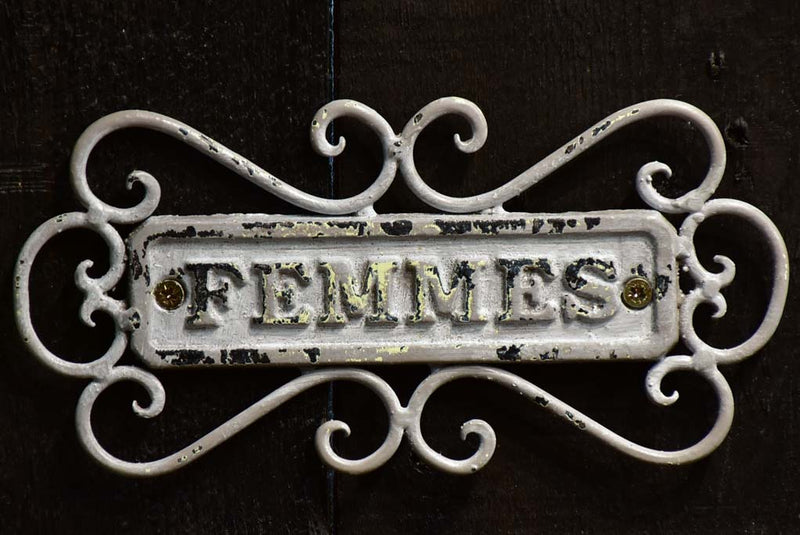 Mid century toilet signs - Hommes / Femmes 8¼" x 4"