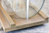 Six Antique French Glass Jars with Wooden Stand