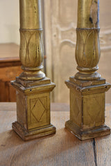 Candlesticks, giltwood, late-18th-century - pair