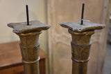 Candlesticks, giltwood, late-18th-century - pair