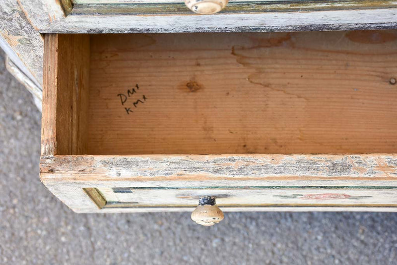 European Hand-Painted Antique Dresser