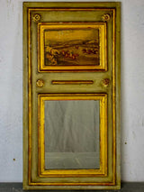 Very small vintage French trumeau mirror 13" x 24¾"