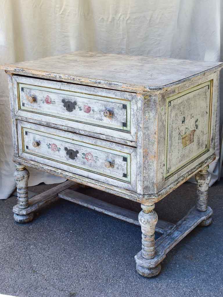European Hand-Painted Antique Dresser